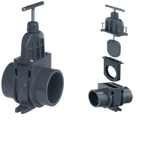 PVC-Zugschieber 90mm VDL