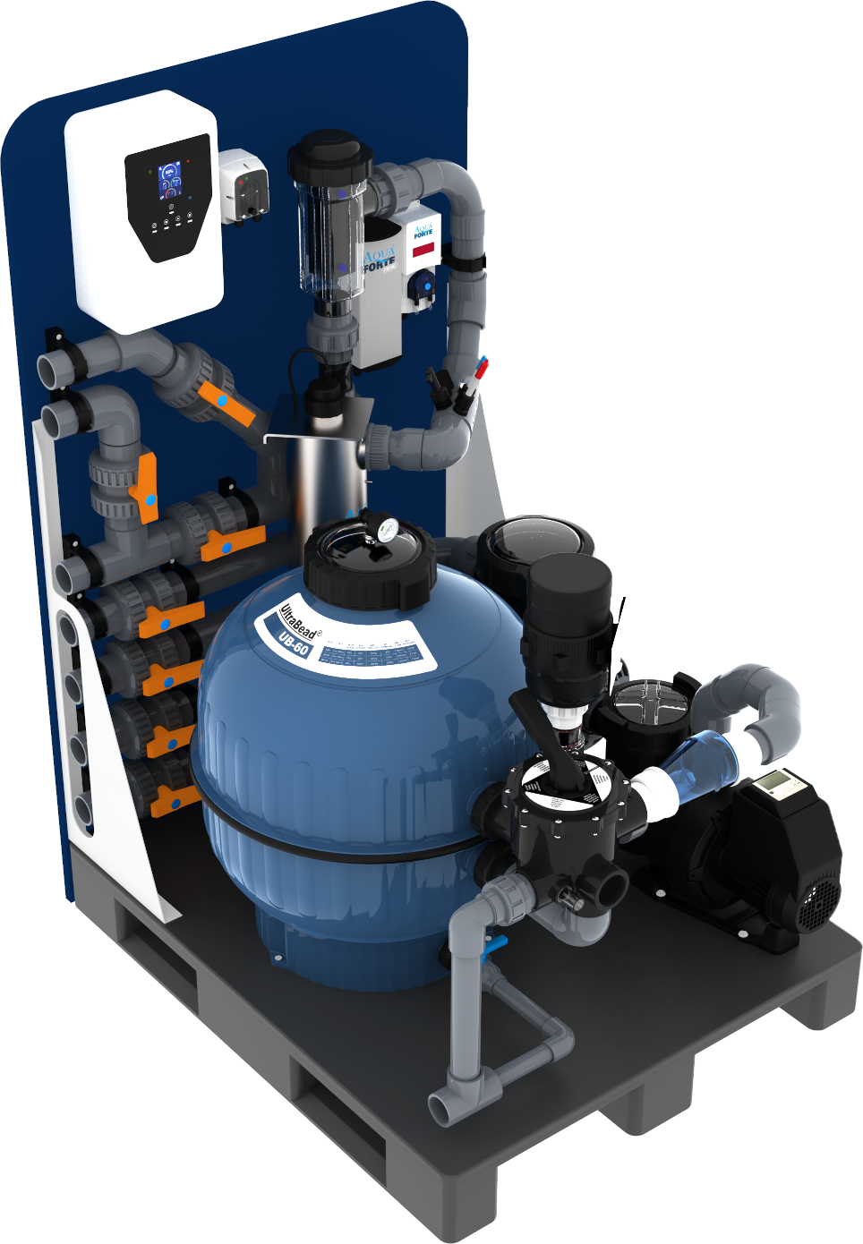 AquaForte Komplette Plug & Swim Filter Palette Biopool Typ 5