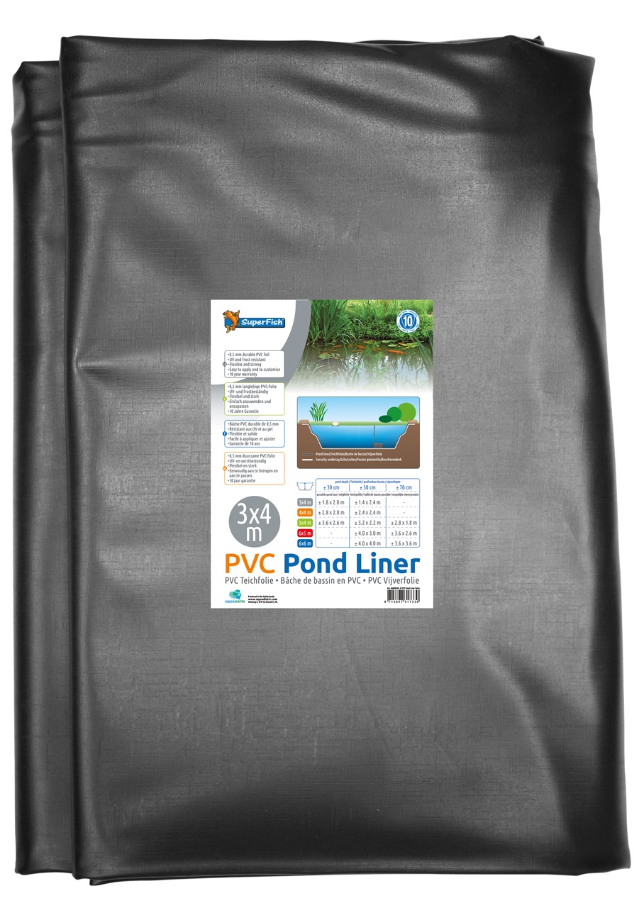 SF Teichfolie 3 x 4 m PVC-Folie für Koiteich und Gartenteich