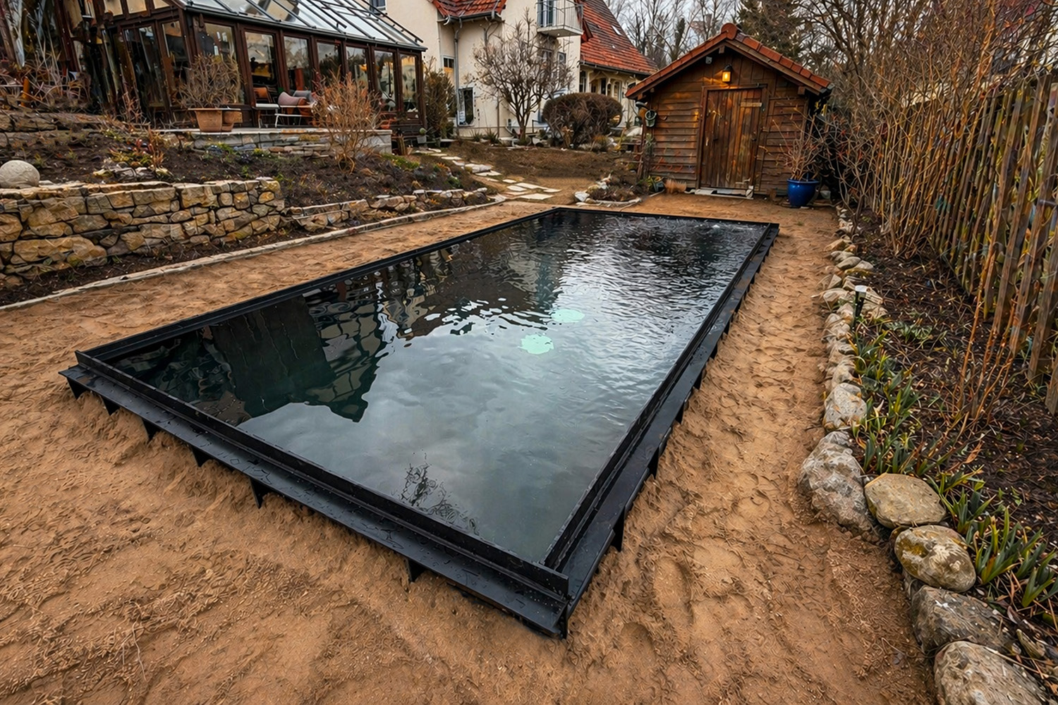 PE-TEICH | 11.600L | 300 x 300 x 150 cm | PE-BECKEN